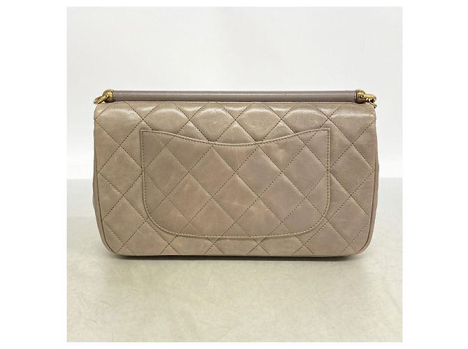 Bolsa de Ombro Chanel Matelassé com Corrente Cinza - vista 12