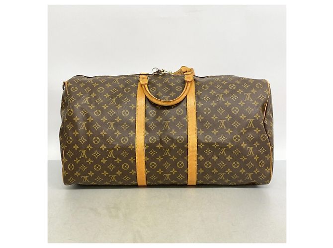 Louis Vuitton Boston Monogram Keepall Bandoulière 60 Castaño - vista 15