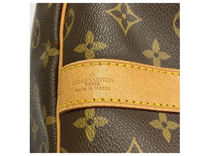 Louis Vuitton Boston Monogram Keepall Bandoulière 60 Castaño - vista 5