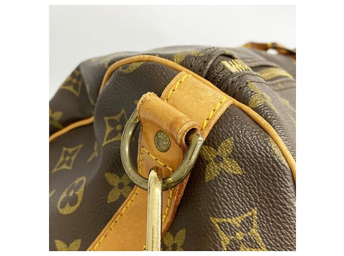 Louis Vuitton Boston Monogram Keepall Bandoulière 60 Castaño - vista 8