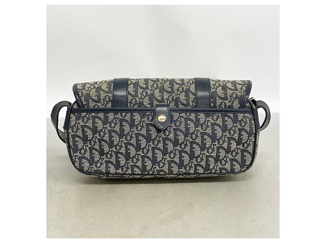 Borsa a tracolla Christian Dior Trotter Canvas Blu navy - vista 12