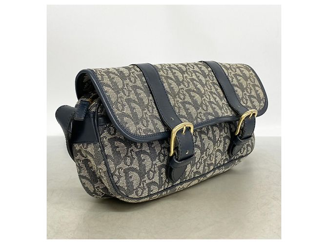 Borsa a tracolla Christian Dior Trotter Canvas Blu navy - vista 2