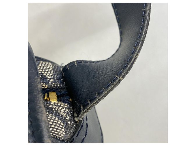 Borsa a tracolla Christian Dior Trotter Canvas Blu navy - vista 9