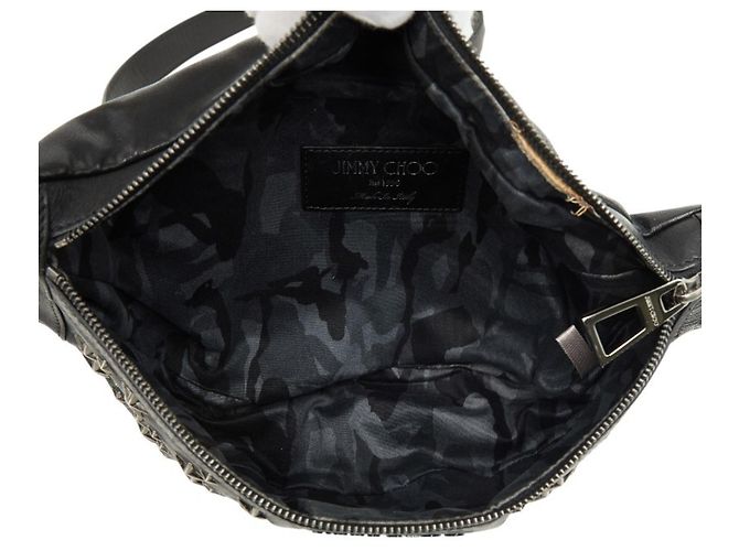 Borsa a tracolla Jimmy Choo Star Studded Delhi Nero - vista 5