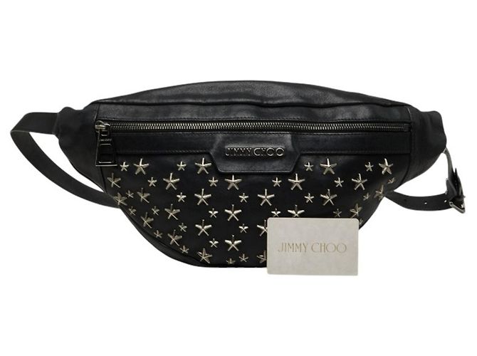 Borsa a tracolla Jimmy Choo Star Studded Delhi Nero - vista 9