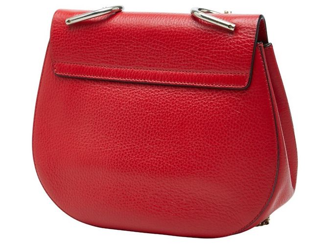 Borsa a tracolla con catena Chloé Drew in pelle rossa Rosso - vista 2