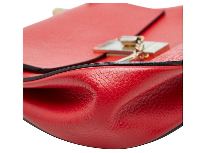 Borsa a tracolla con catena Chloé Drew in pelle rossa Rosso - vista 4