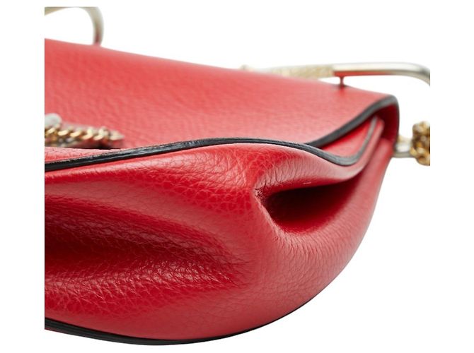 Borsa a tracolla con catena Chloé Drew in pelle rossa Rosso - vista 5