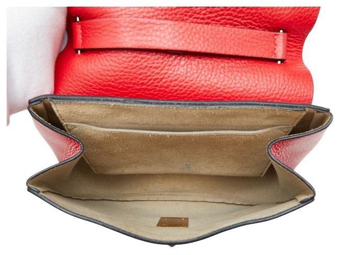 Borsa a tracolla con catena Chloé Drew in pelle rossa Rosso - vista 6