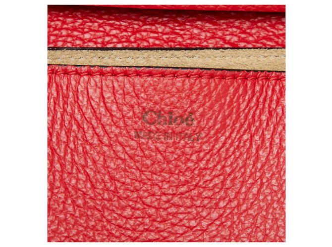 Borsa a tracolla con catena Chloé Drew in pelle rossa Rosso - vista 7