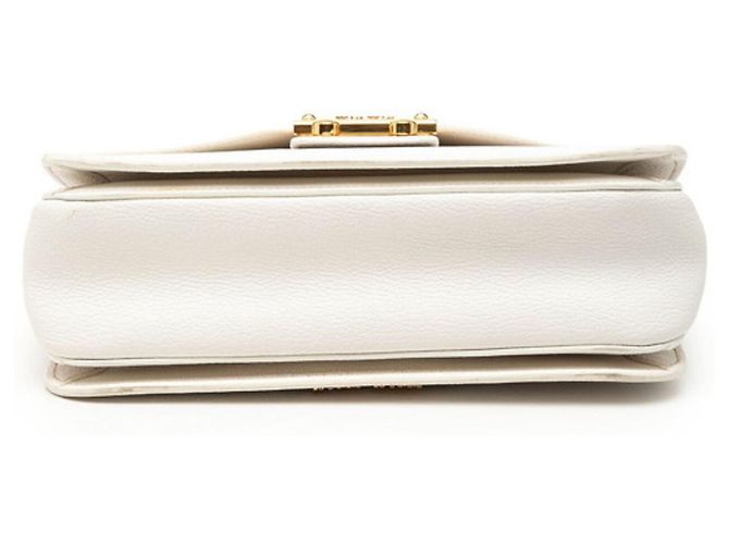 Borsa Miu Miu Madras in pelle bianca Bianco - vista 3