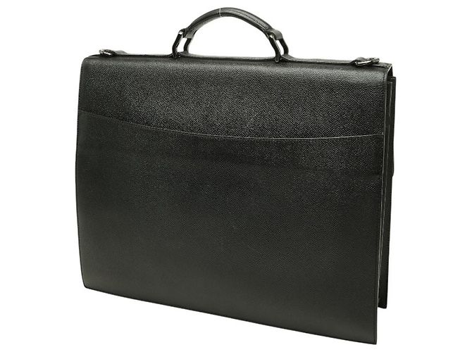 Mala de negócios Burberry em couro preto - vista 2