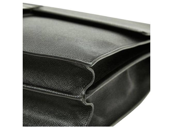 Mala de negócios Burberry em couro preto - vista 4