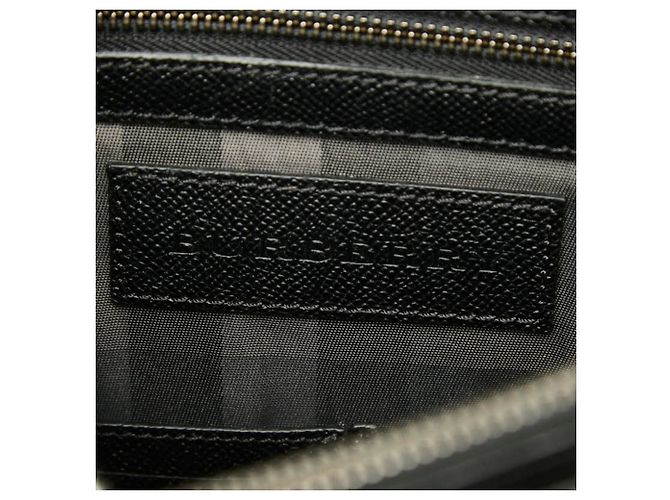 Mala de negócios Burberry em couro preto - vista 9