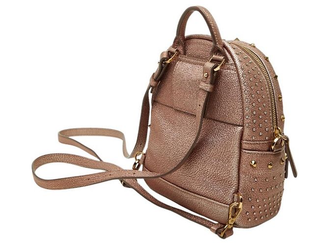 MCM Studded Backpack in Pink Leather - view 2