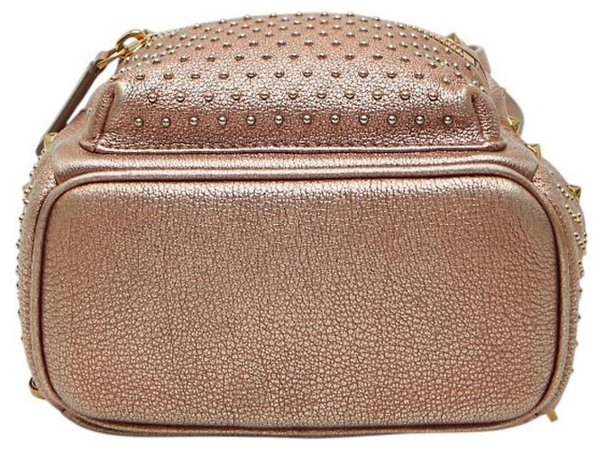 MCM Studded Backpack in Pink Leather - view 3