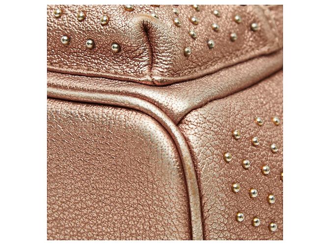 MCM Studded Backpack in Pink Leather - view 4