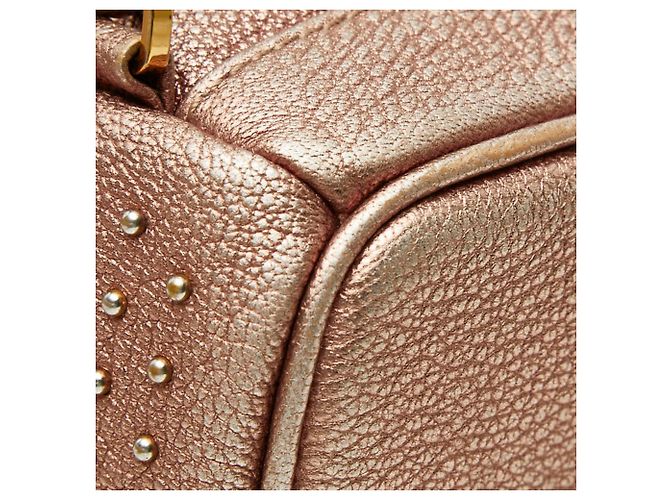 MCM Studded Backpack in Pink Leather - view 7