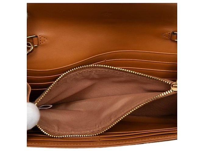 Cartera bandolera MCM Visetos Logogram Tracy Chain Castaño - vista 4