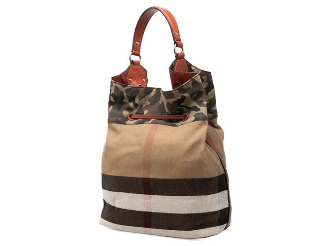 Borsa Burberry Susanna Tassel Camo Multicolore Beige - vista 2