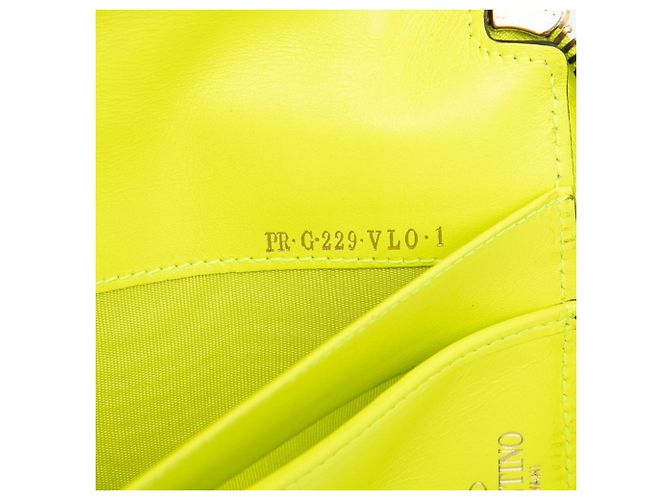 Portafoglio lungo con zip rotondo Valentino Rockstud Giallo - vista 7