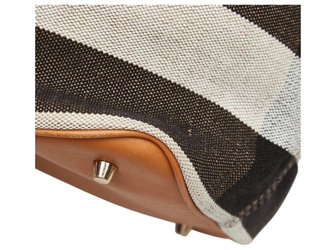 Borsa Hobo Burberry Nova Check Ashby Medium Beige - vista 5