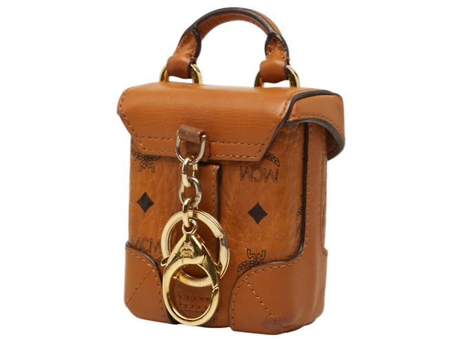 MCM Visetos Logogram Soft Berlin Mini Shoulder Bag Castaño - vista 2