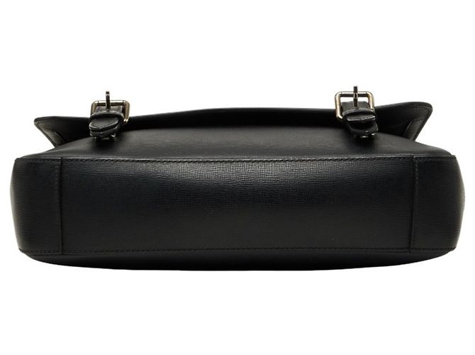 Borsa a tracolla in pelle nera Burberry Nova Check Nero - vista 3