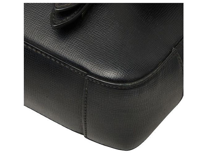 Borsa a tracolla in pelle nera Burberry Nova Check Nero - vista 4