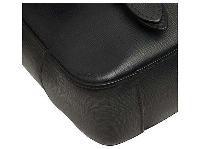 Borsa a tracolla in pelle nera Burberry Nova Check Nero - vista 5