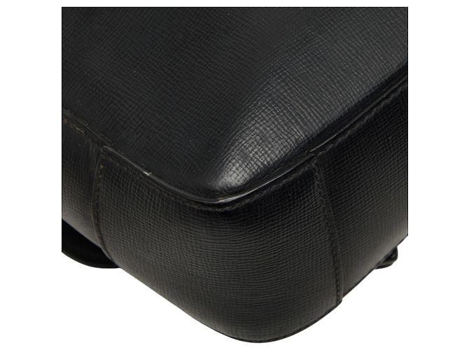 Borsa a tracolla in pelle nera Burberry Nova Check Nero - vista 7