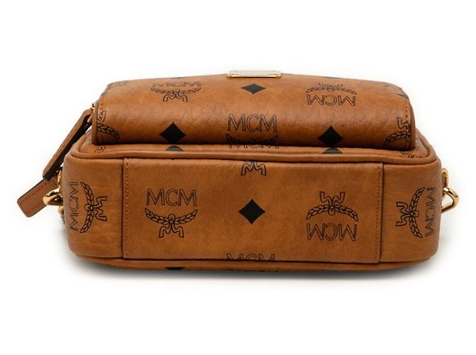 Borsa a tracolla MCM Visetos Logogram Marrone - vista 3