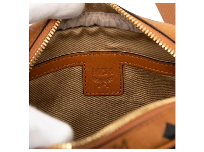 Borsa a tracolla MCM Visetos Logogram Marrone - vista 5
