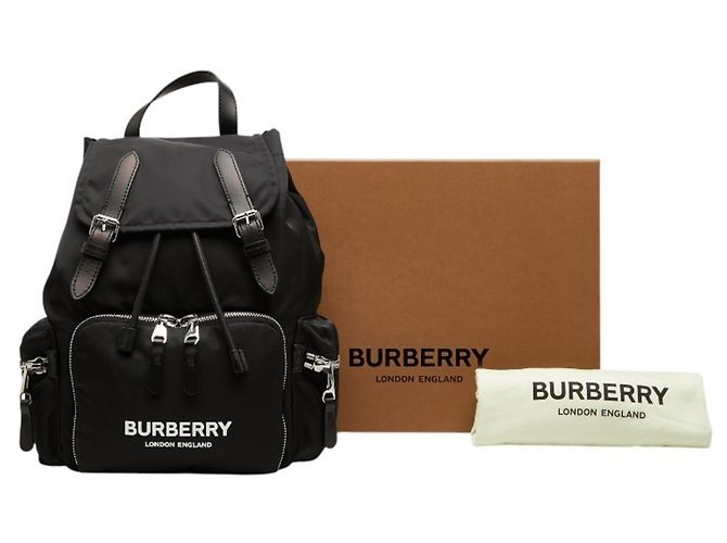 Burberry Logo Print Rucksack Schwarz - Ansicht 10