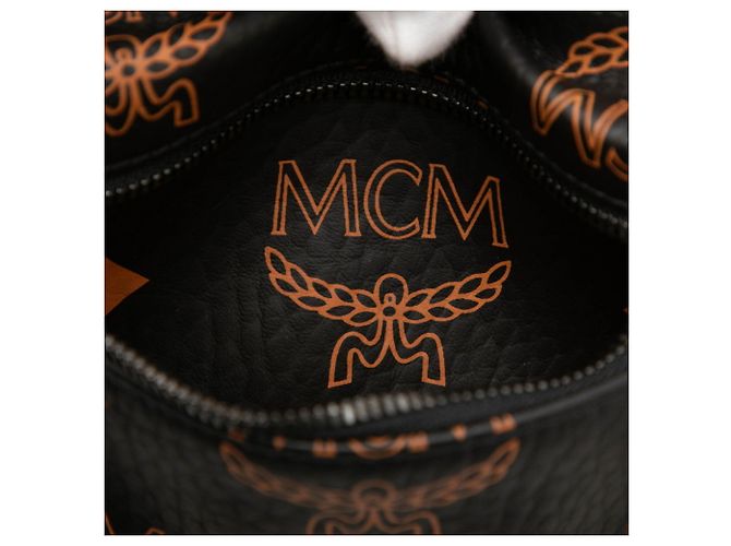 Borsello da vita MCM Maxi Visetos Logogram Fursten Nero Arancione - vista 4
