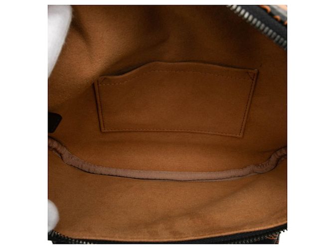 Borsello da vita MCM Maxi Visetos Logogram Fursten Nero Arancione - vista 5