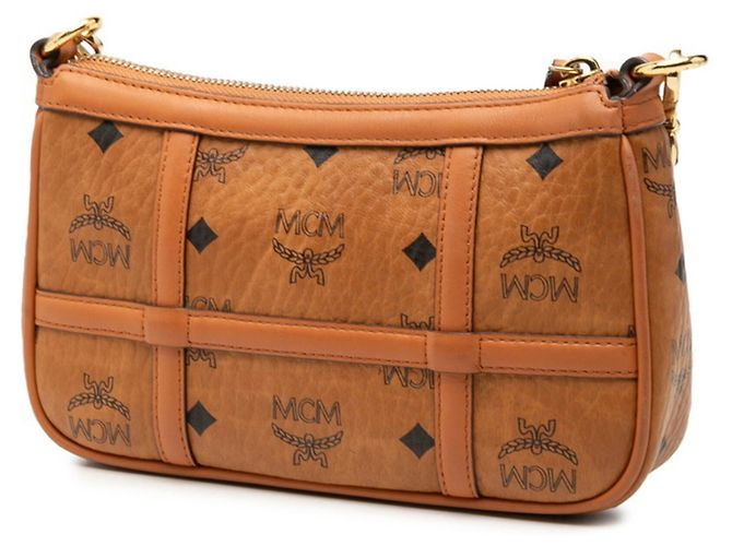Bolso bandolera MCM Visetos Logogram Castaño - vista 2