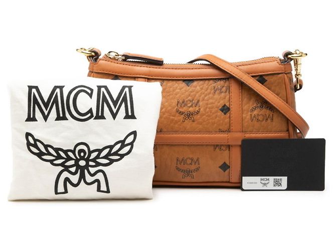 Bolso bandolera MCM Visetos Logogram Castaño - vista 6