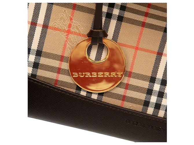 Borsa tote Burberry Nova Check Shadow Horse Marrone - vista 5