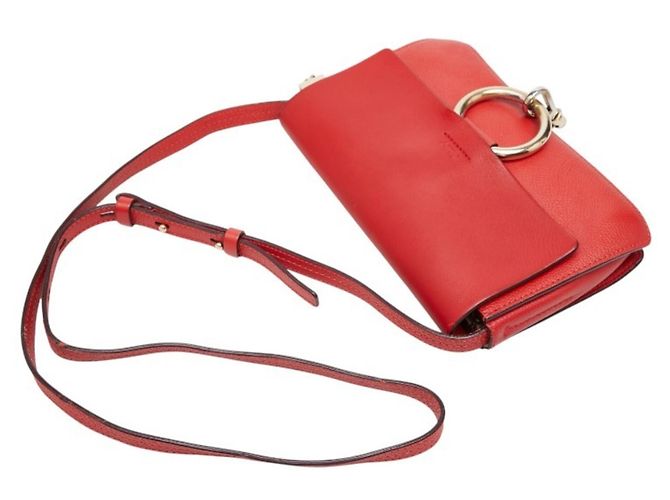 Borsa a tracolla Chloé Faye Rosso - vista 4