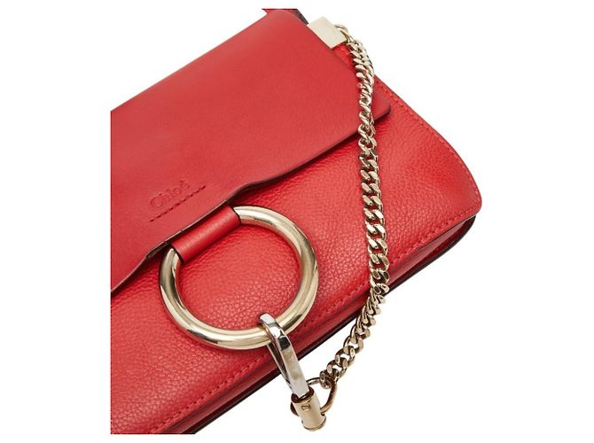 Borsa a tracolla Chloé Faye Rosso - vista 5