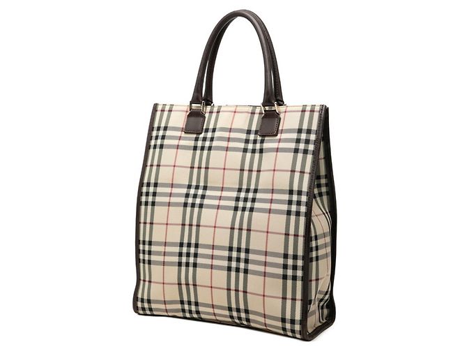 Saco Tote Burberry Nova Check Marrom - vista 2