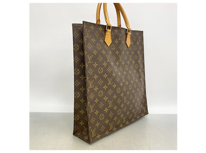 Saco Tote Louis Vuitton Monogram Sac Plat Marrom - vista 2