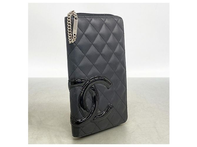 Cartera larga Chanel Cambon de piel de cordero Negro - vista 2