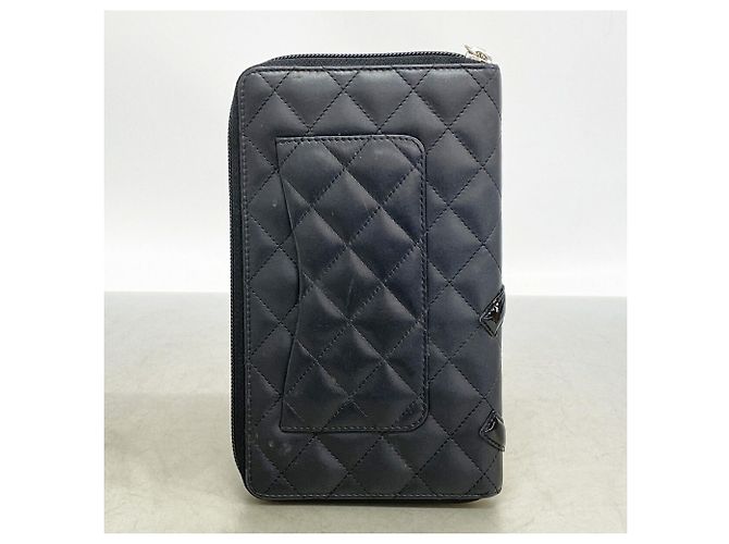 Cartera larga Chanel Cambon de piel de cordero Negro - vista 7