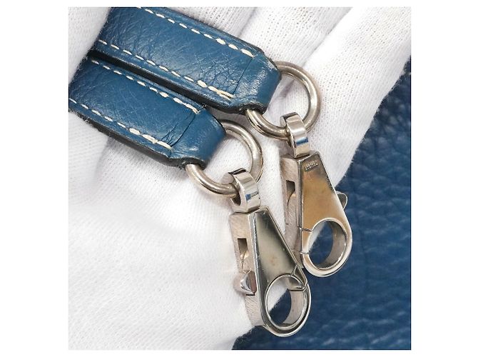 Hermès Hermes Bolide 35 Handtasche Blau - Ansicht 11
