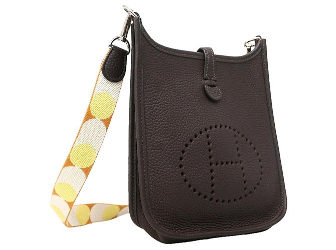 Hermès Borsa a tracolla Hermes Evelyne TPM Marrone - vista 2