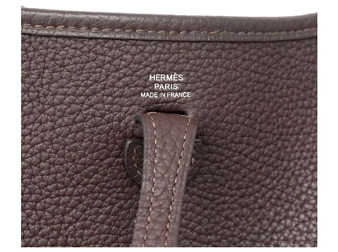 Hermès Borsa a tracolla Hermes Evelyne TPM Marrone - vista 5