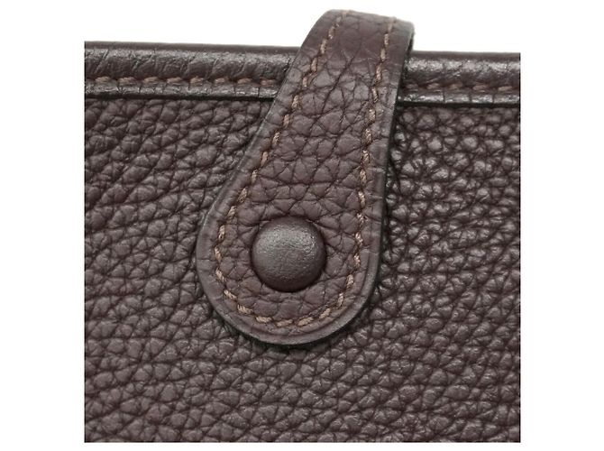 Hermès Borsa a tracolla Hermes Evelyne TPM Marrone - vista 7