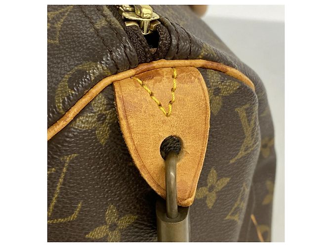 Bolso Louis Vuitton Monogram Speedy 30 Castaño - vista 10